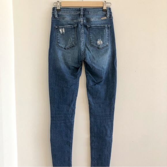 KanCan Skinny Jeans Signature High Rise Distressed 24 VBK489R - Picture 4 of 5